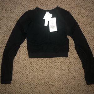 NWT Fabletics jaymee mesh long sleeve top medium